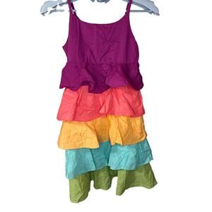 Gymboree  Girls Size 12 Rainbow tiered mini dress